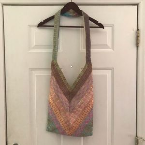 Multi colored embroidered Tote bag